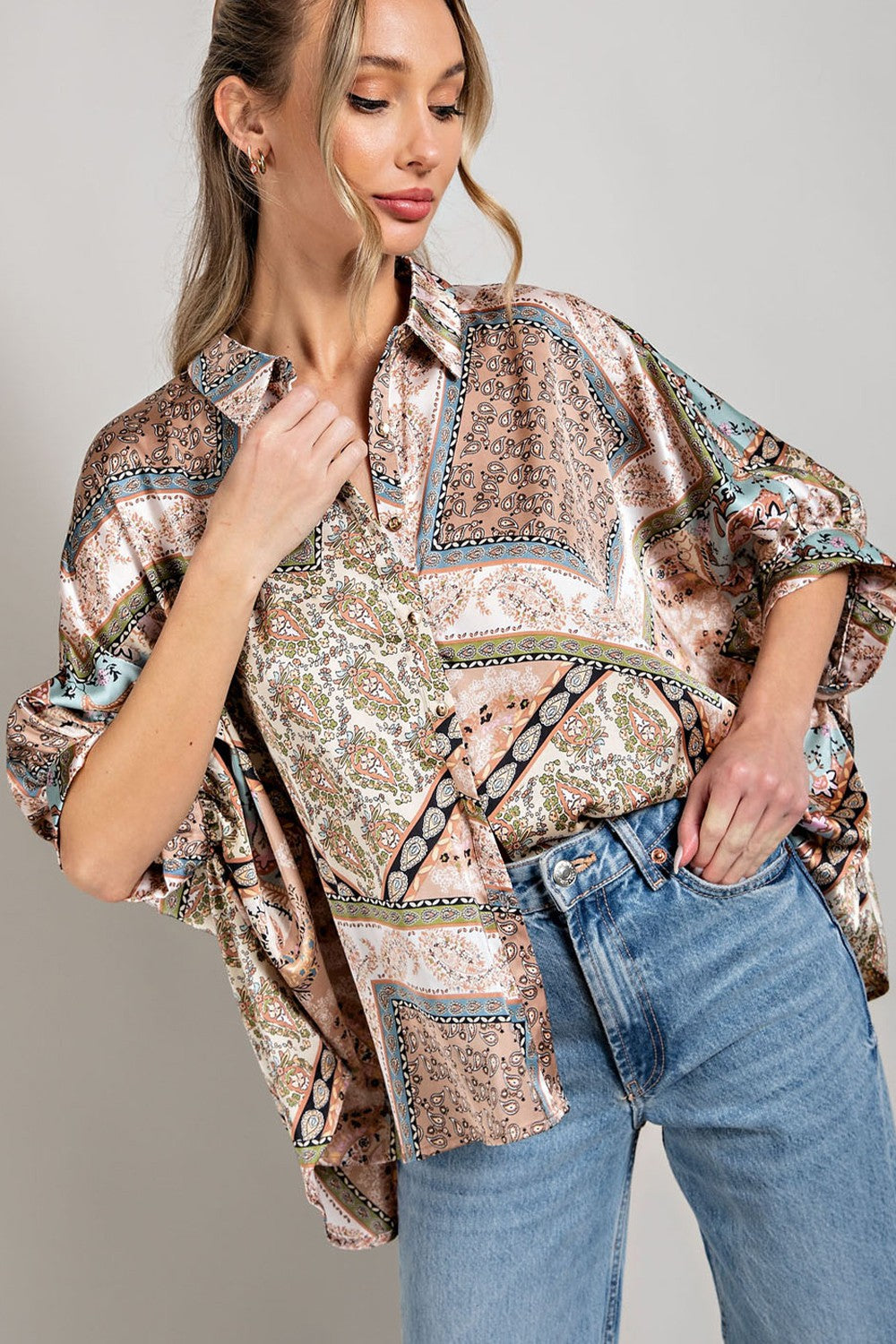 Printed Half Sleeve Blouse