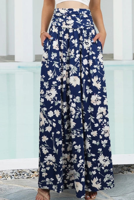 Galaxy Blue Floral Maxi