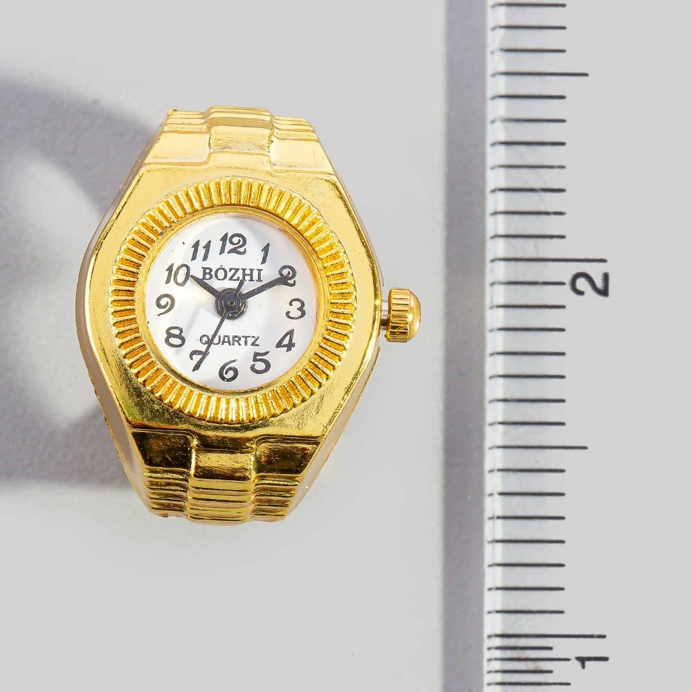 Stainless Steel Ring Watch