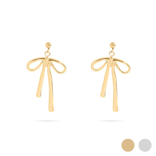 Ribbon Bow Earrings 18K Gold PVD Stainless Steel