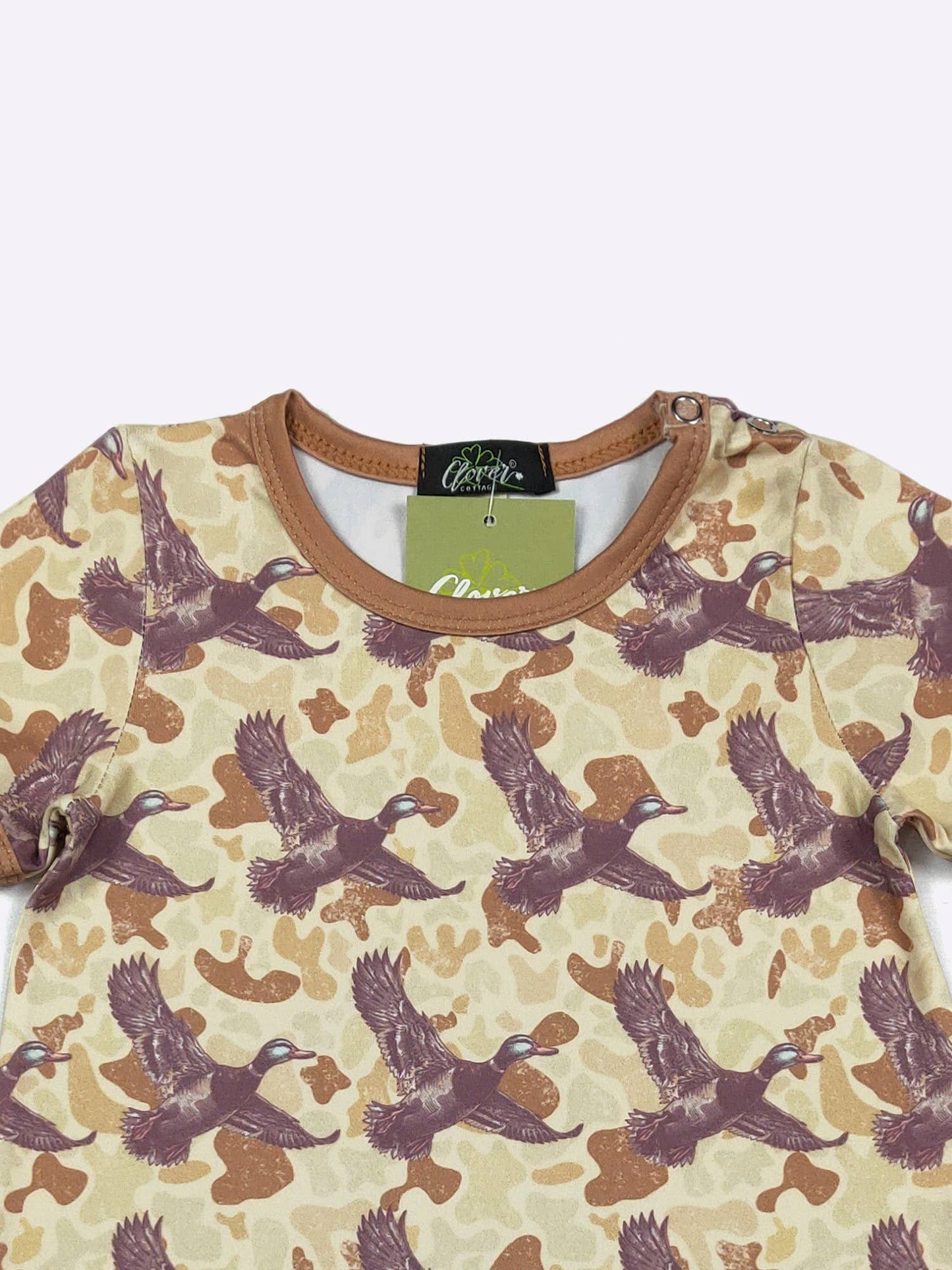 Muted Camo Duck Boy Romper