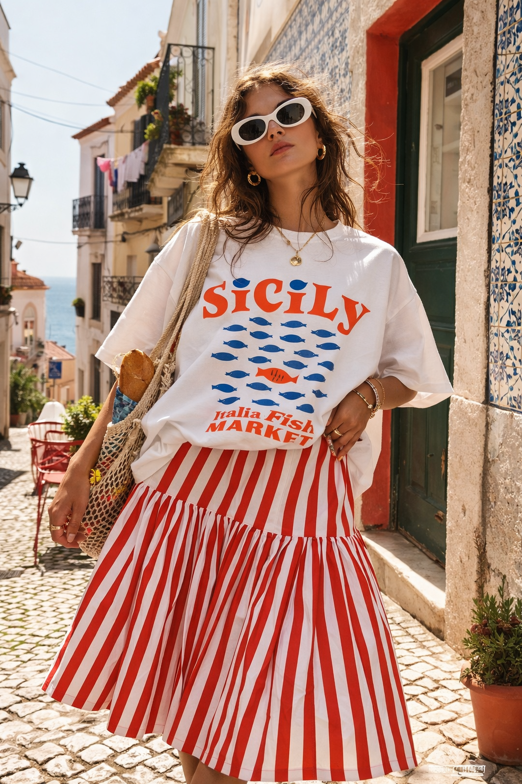 Sicily Fishes Mediterranean Coastal T-Shirt