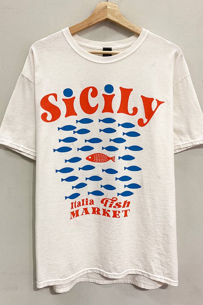 Sicily Fishes Mediterranean Coastal T-Shirt