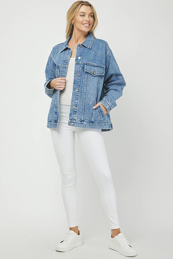 Effortless Cool Classic Oversized Denim Jacket
