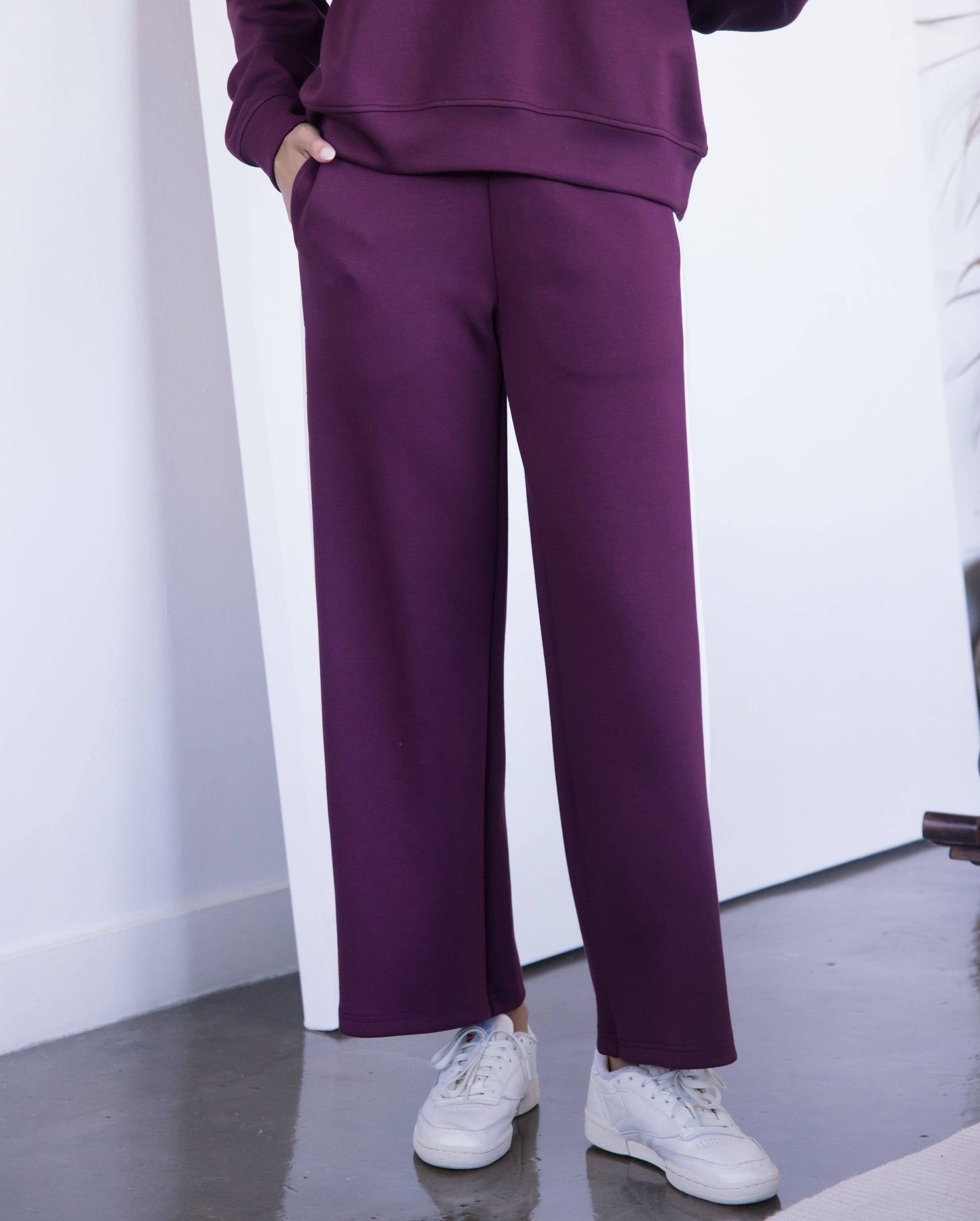 Butter Modal Side Stripe Wide Leg Pants
