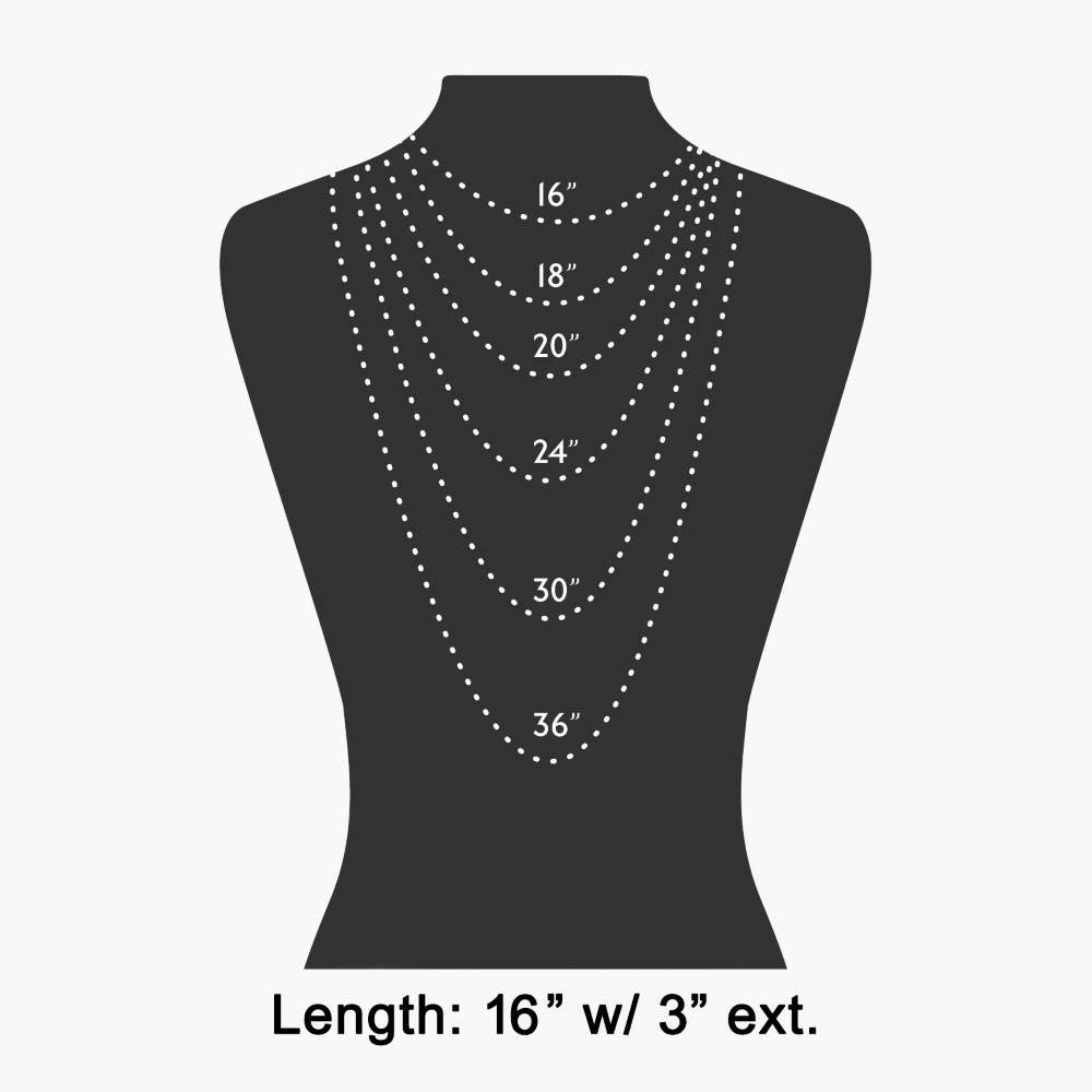 Dainty Mama Print Charm Necklace