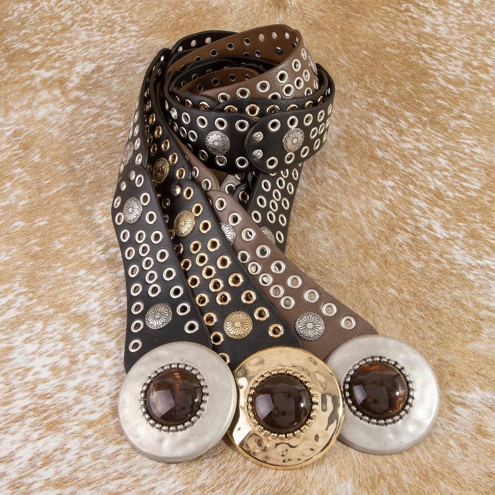 Studded Vegan Leather Belt