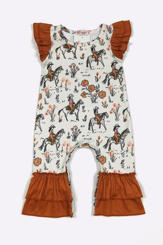 Floral Cowgirl Romper
