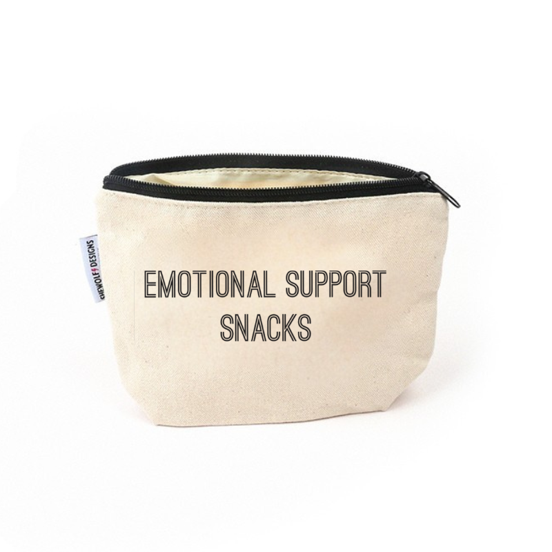 Pouch: Emotional Support Snacks — Fun Bag for Moms, Foodies