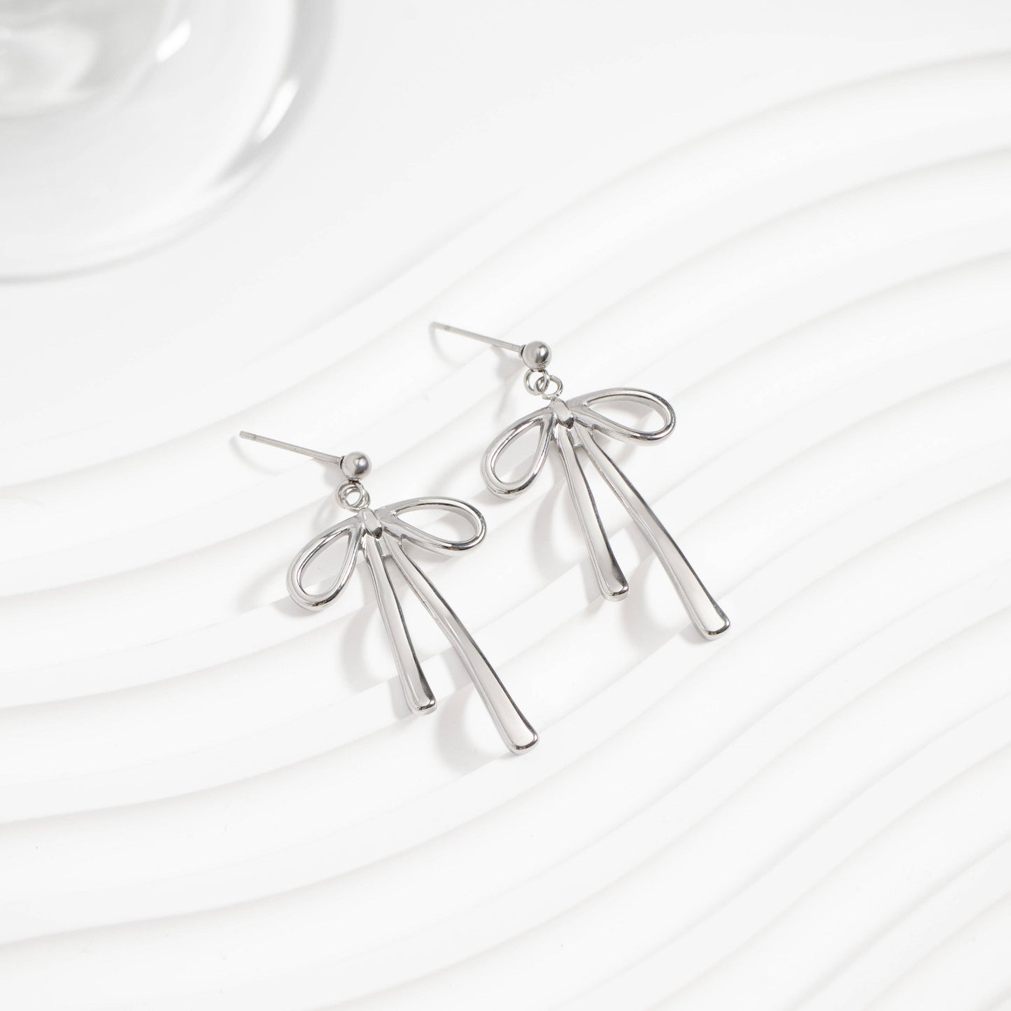 Ribbon Bow Earrings 18K Gold PVD Stainless Steel