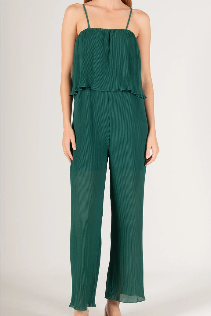 Pleated Cami Strap Jumpsuit