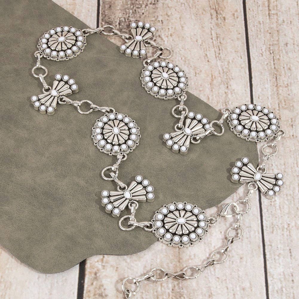 Stone Daisy Concho Chain Belt