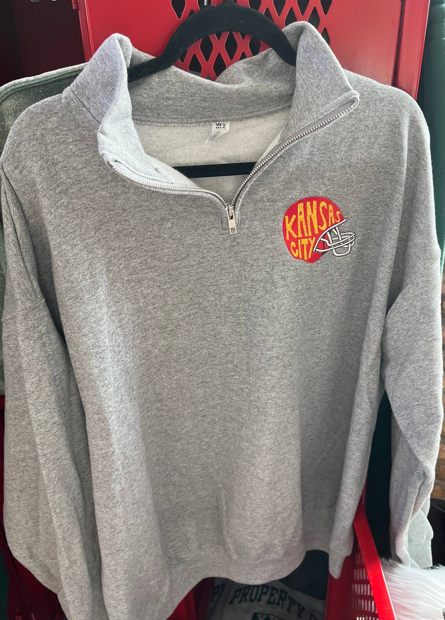 KC Helmet 1/4 Zip Sweatshirt