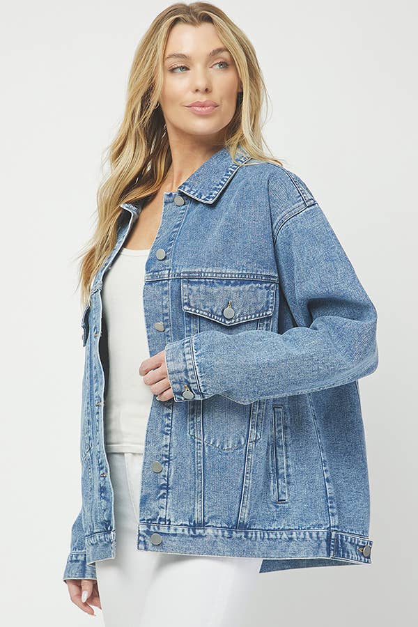 Effortless Cool Classic Oversized Denim Jacket