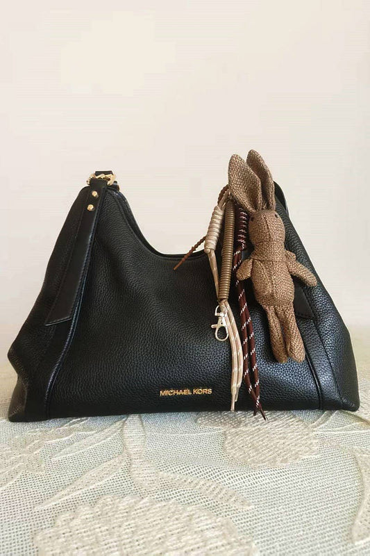 Whimsical Wish Rabbit Bag Charm-Handwoven Linen BagAccessory