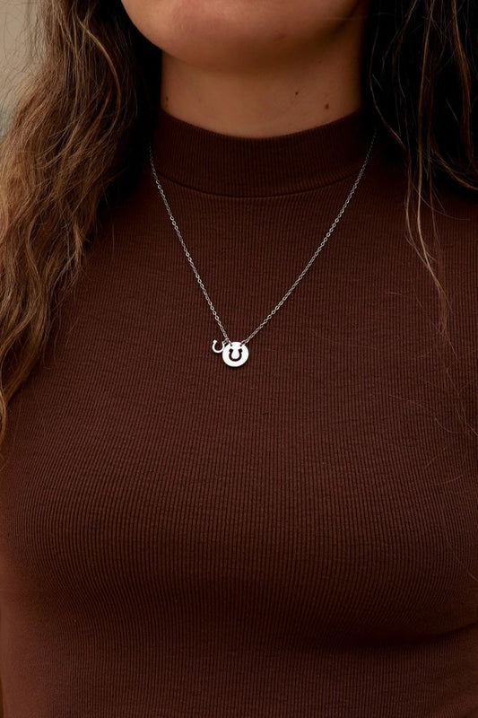 Cutout 2 Piece Horseshoe Necklace