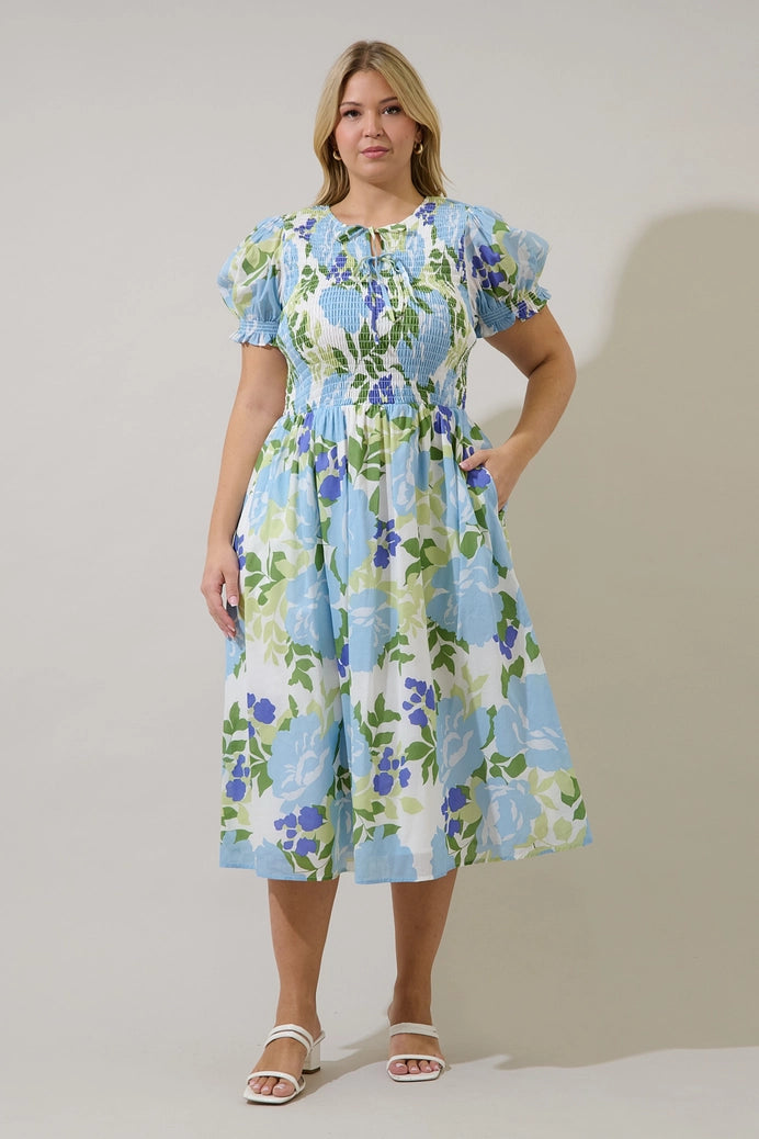 Tamry Smocked Midi Dress