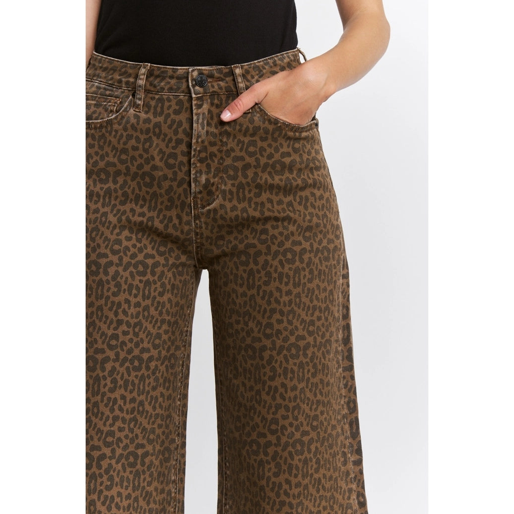 Super High Wide Leg Leopard