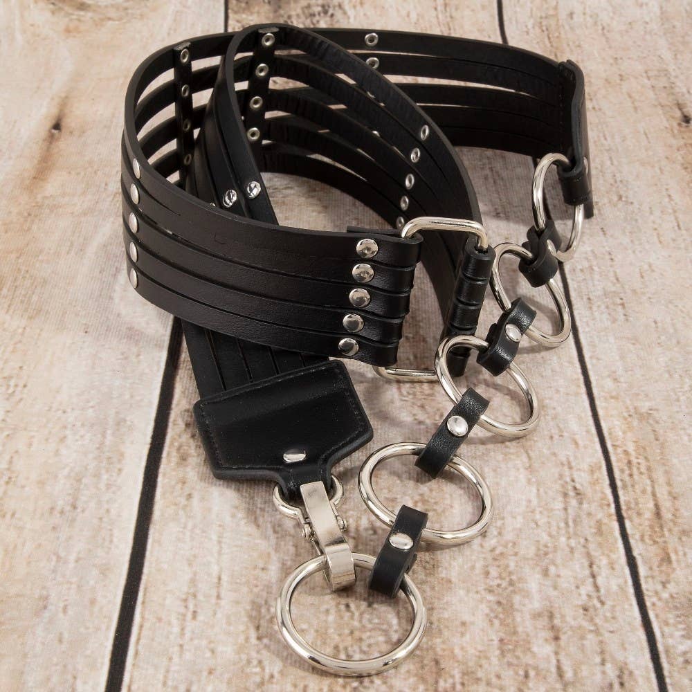 Circle Link Layered Vegan Leather Belt