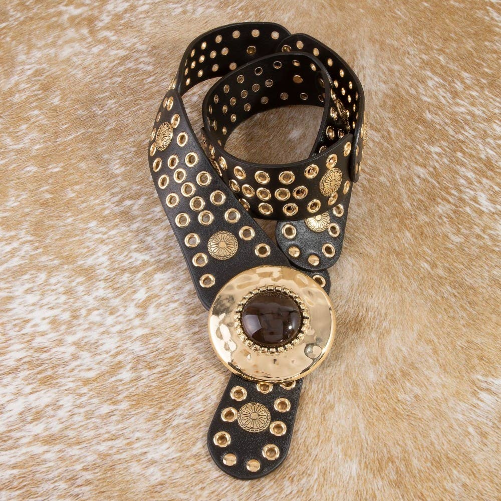 Studded Vegan Leather Belt