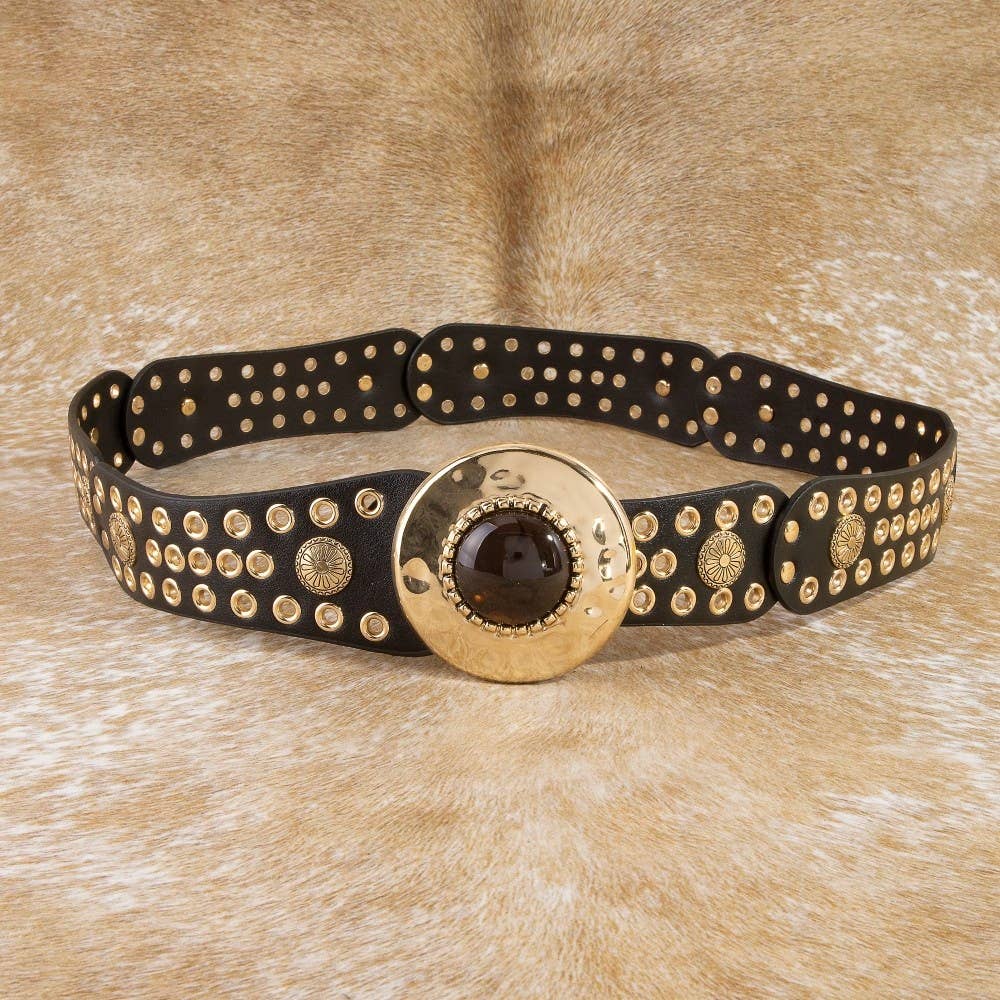 Studded Vegan Leather Belt