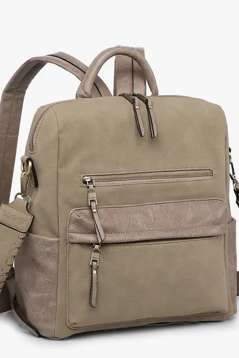 Amelia Suede Backpack w/ Guitar Straps