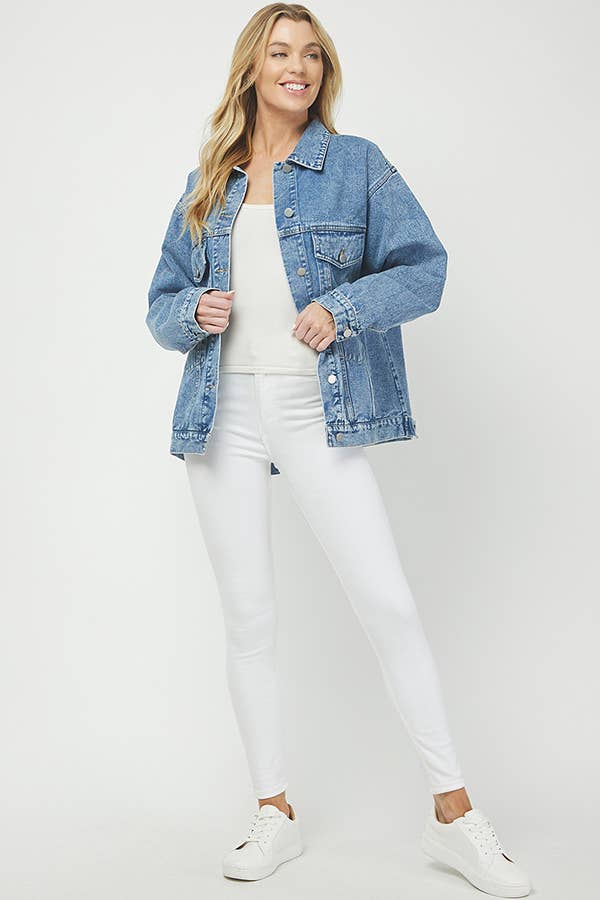 Effortless Cool Classic Oversized Denim Jacket