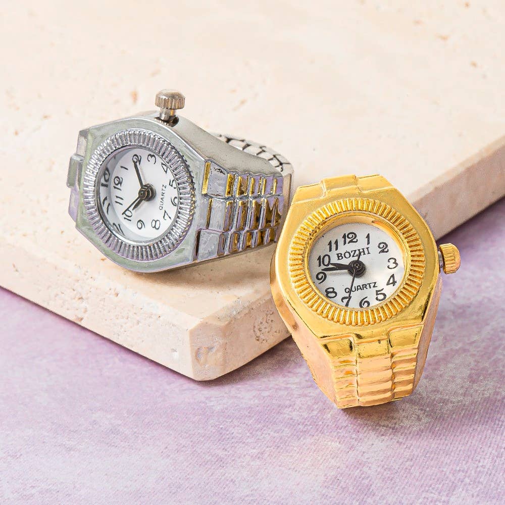 Stainless Steel Ring Watch