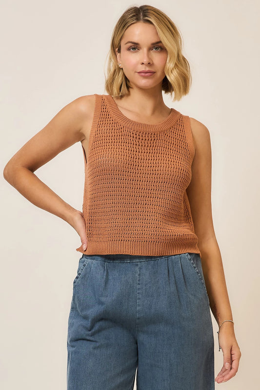 Open Knit Cotton Top