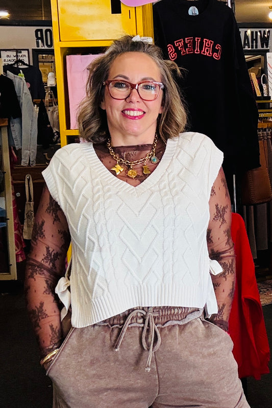 Sweater Vest w/ Side Ties