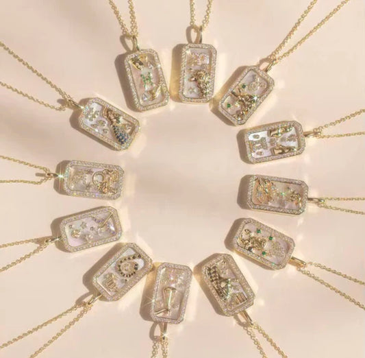 Double sided Zodiac Necklace