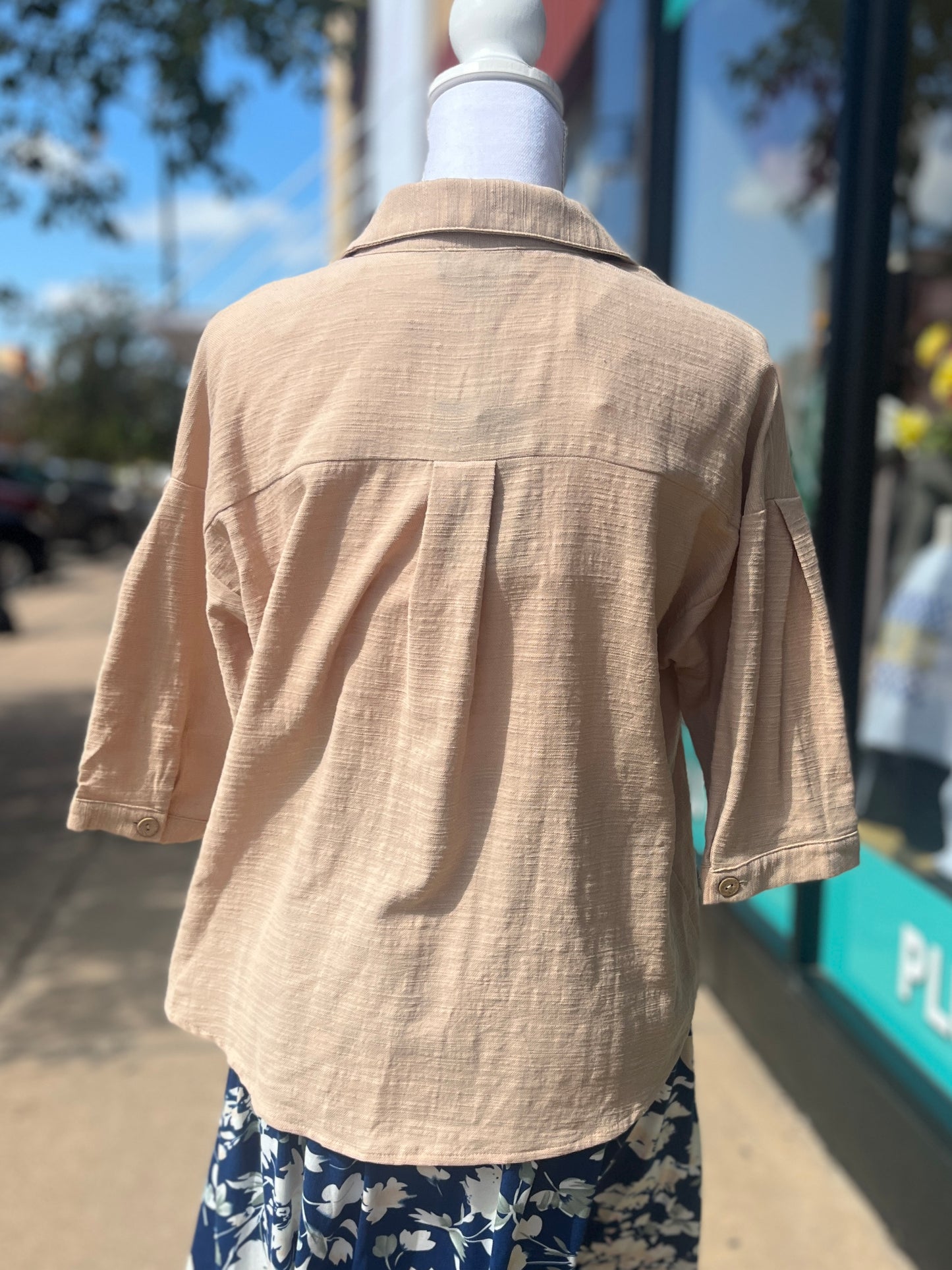 Button Down Shirt w/ Front Pocket