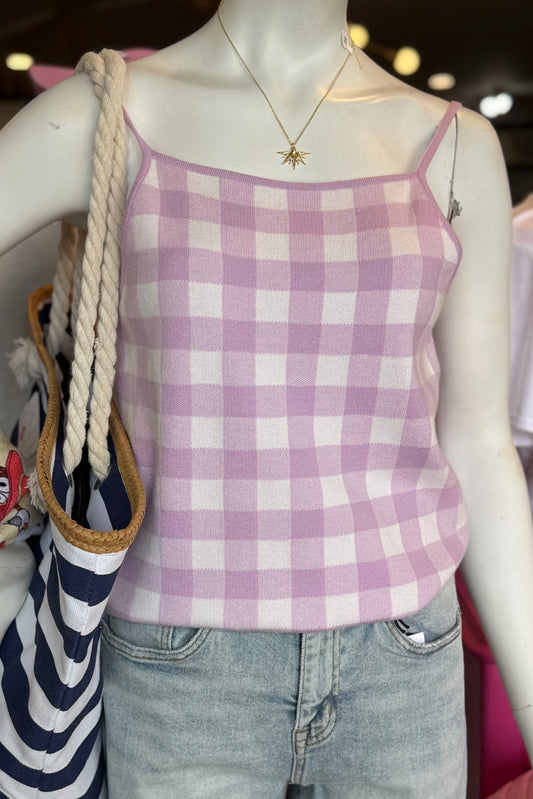 Lavender Check Tank