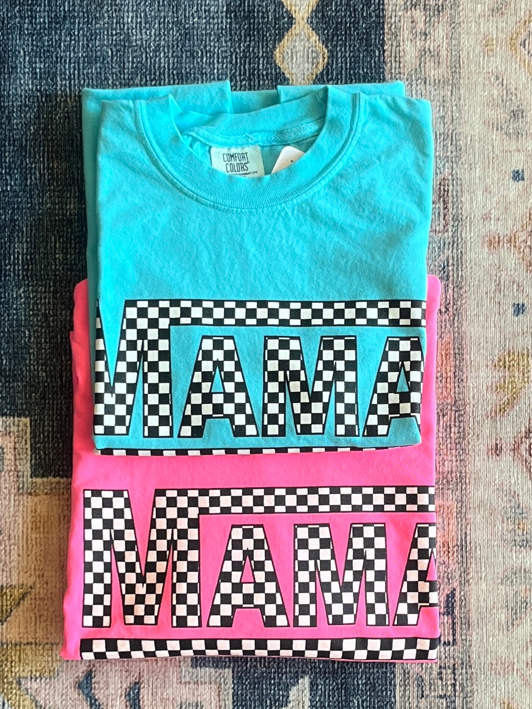 Checked Mama Tee