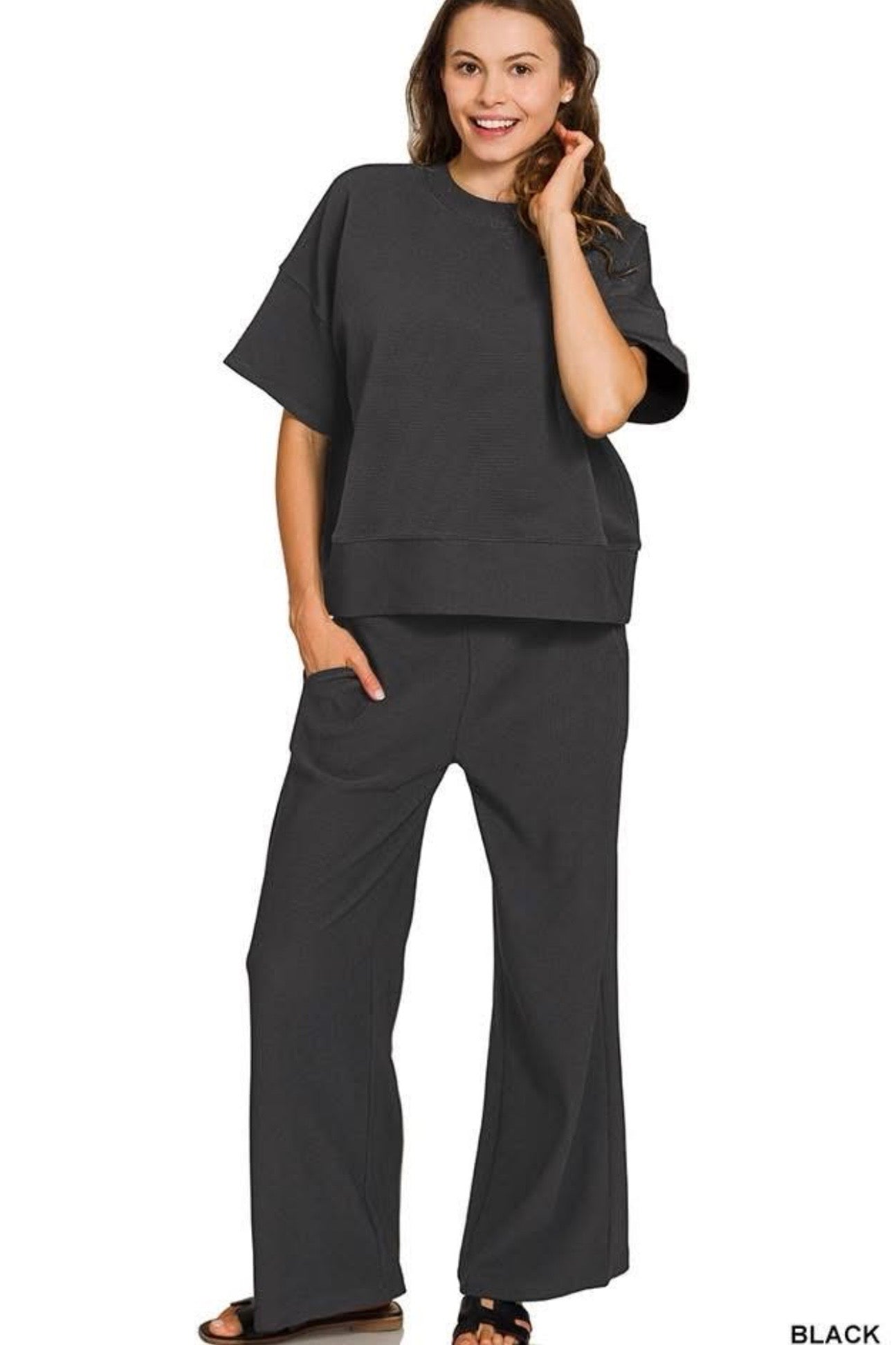 Sea Set Ribbed Round Neck Set