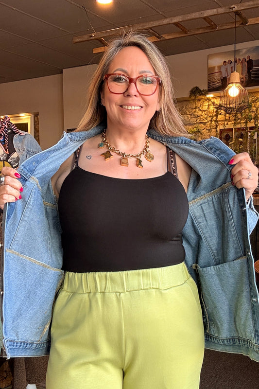 Double Layer Spaghetti Strap Cami