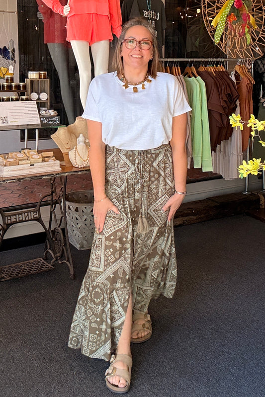 Boho Button Down Front Maxi