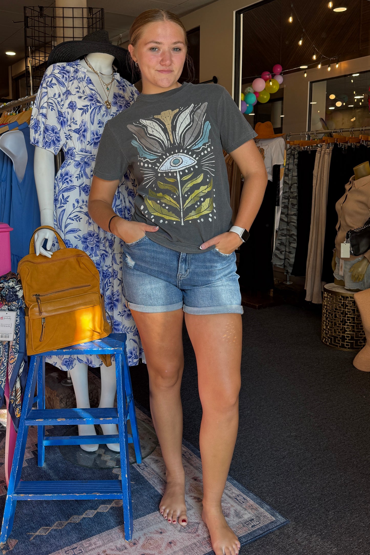 Double Cuff Mom Shorts
