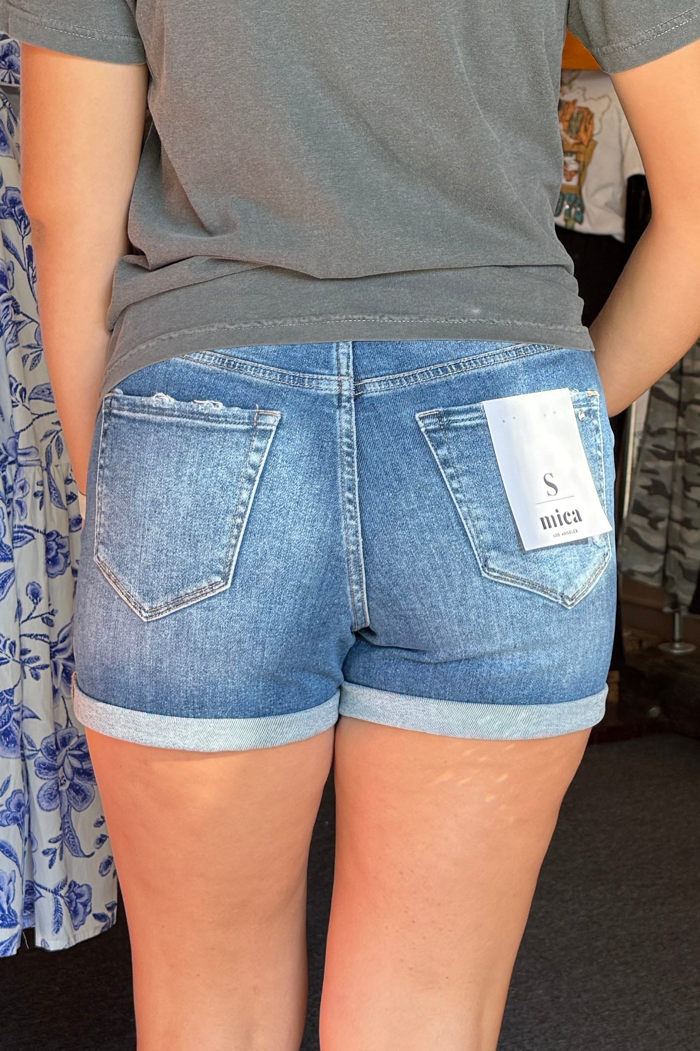 Double Cuff Mom Shorts