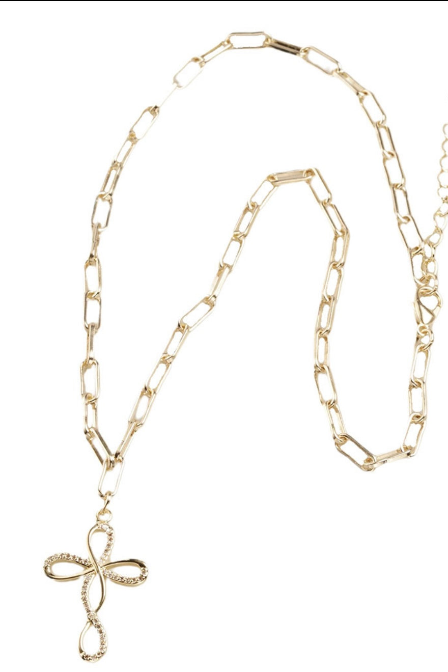 Paperclip W/ Swirly Cross