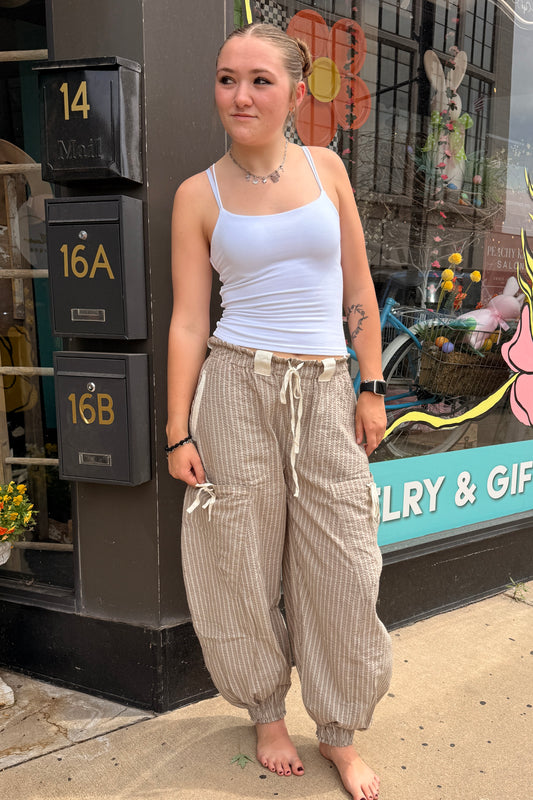 Striped Drawstring Jogger Pant