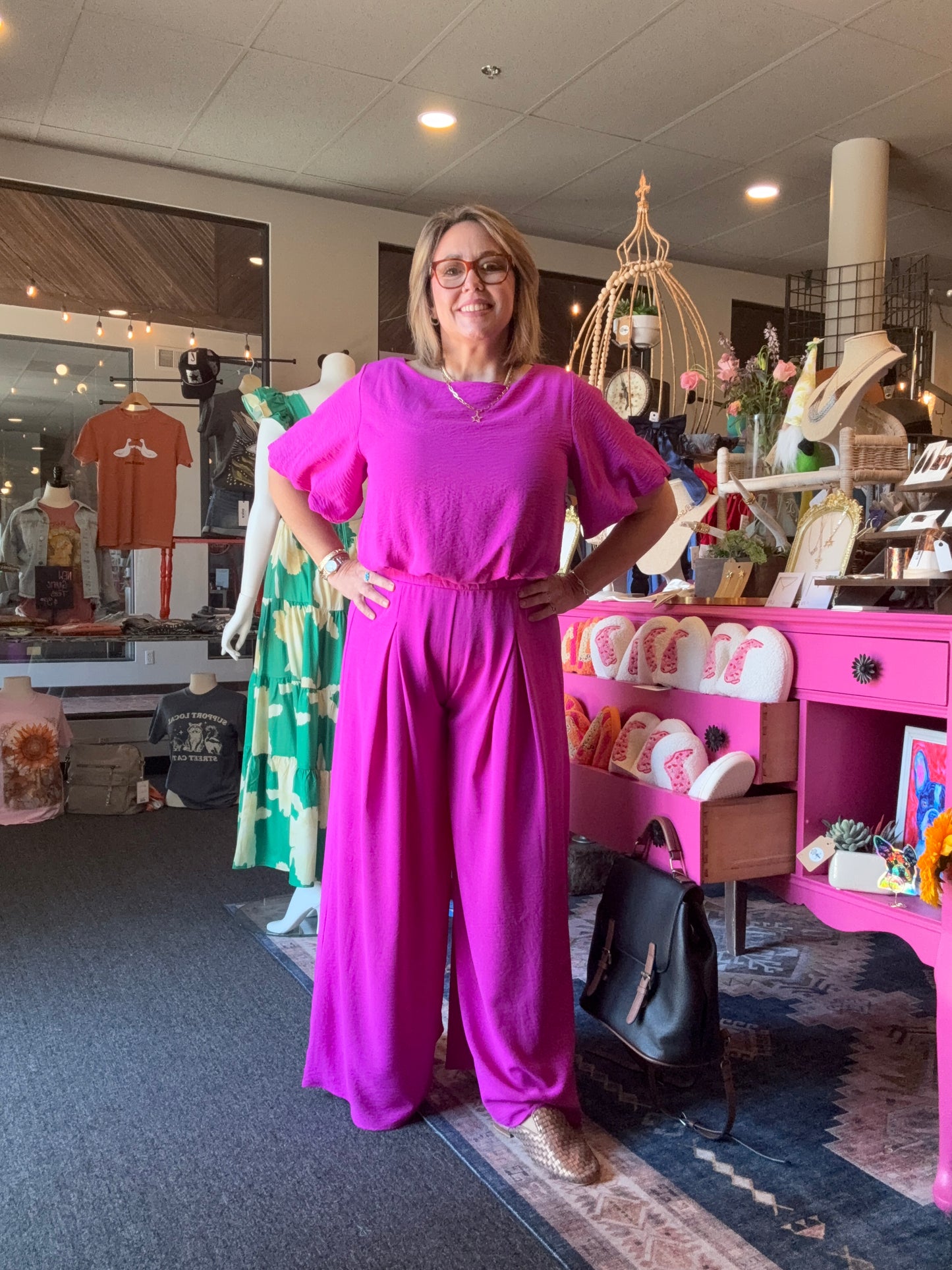 Matte Crepe Bubble Sleeve