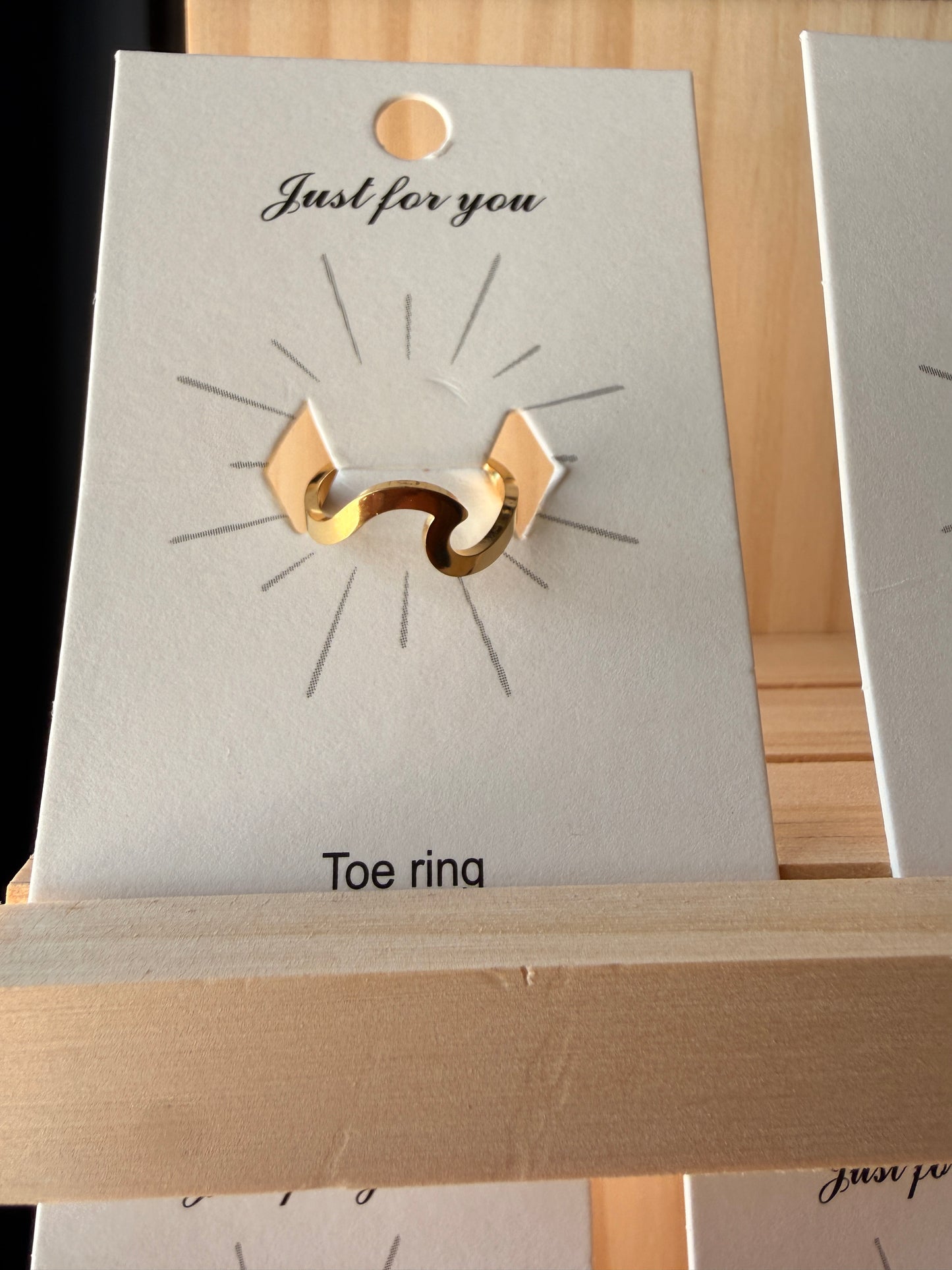 18K Gold PVD Stainless Adjustable Toe Ring