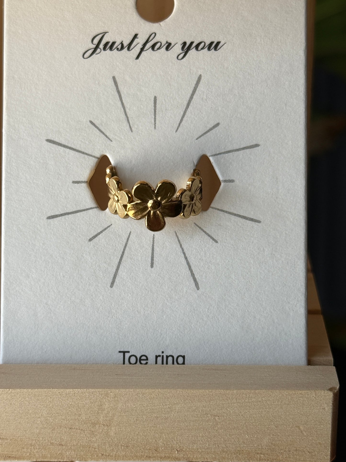 18K Gold PVD Stainless Adjustable Toe Ring