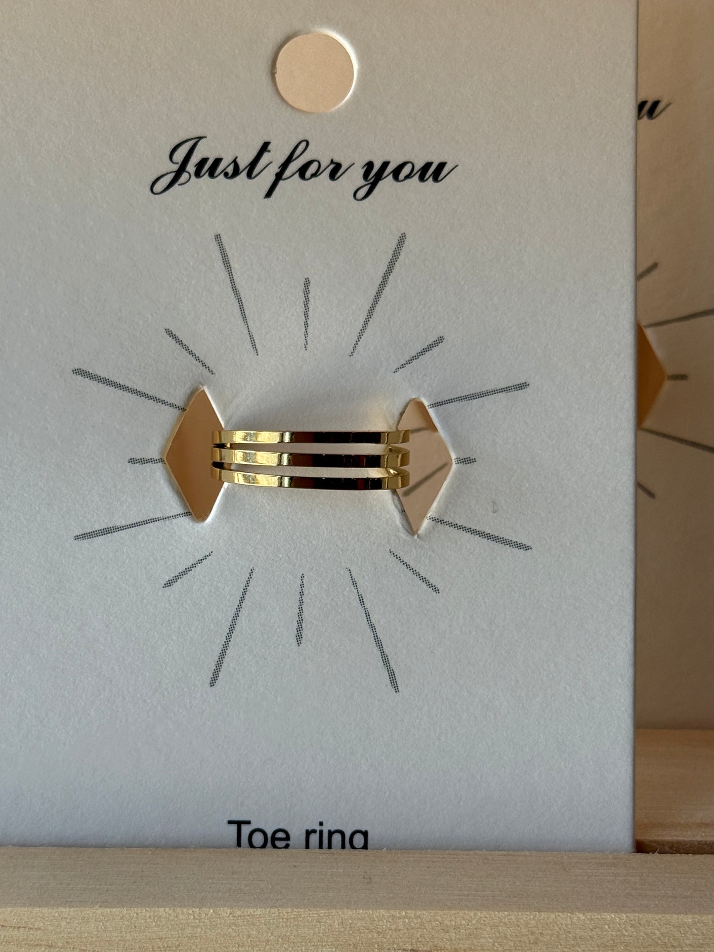18K Gold PVD Stainless Adjustable Toe Ring