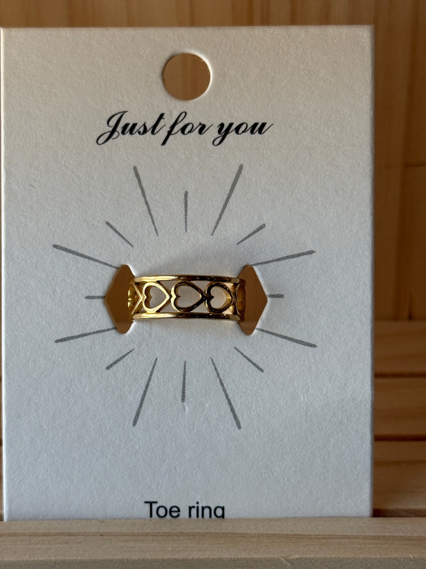18K Gold PVD Stainless Adjustable Toe Ring