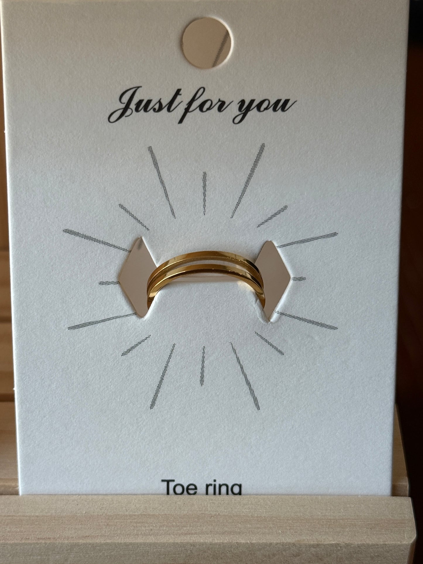 18K Gold PVD Stainless Adjustable Toe Ring