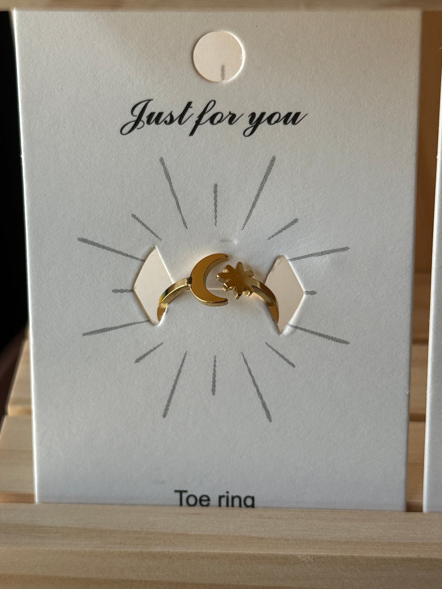 18K Gold PVD Stainless Adjustable Toe Ring