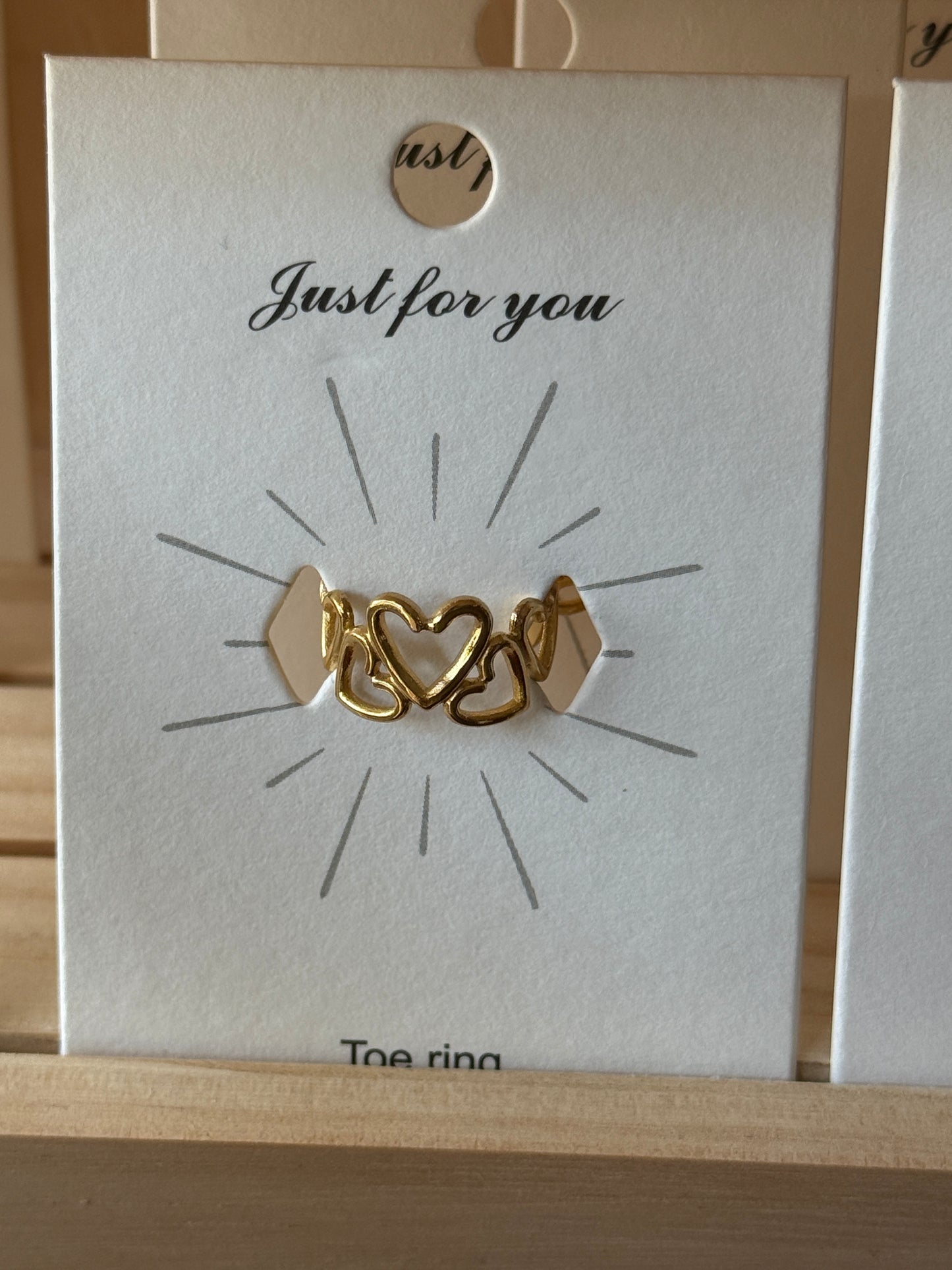18K Gold PVD Stainless Adjustable Toe Ring
