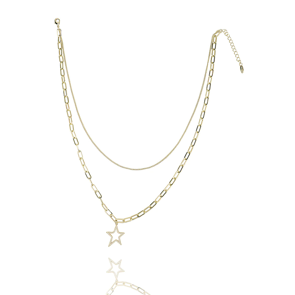 Gold Double Chain w/ Star